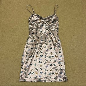 Urban Outfitters Butterfly Satin Dress
